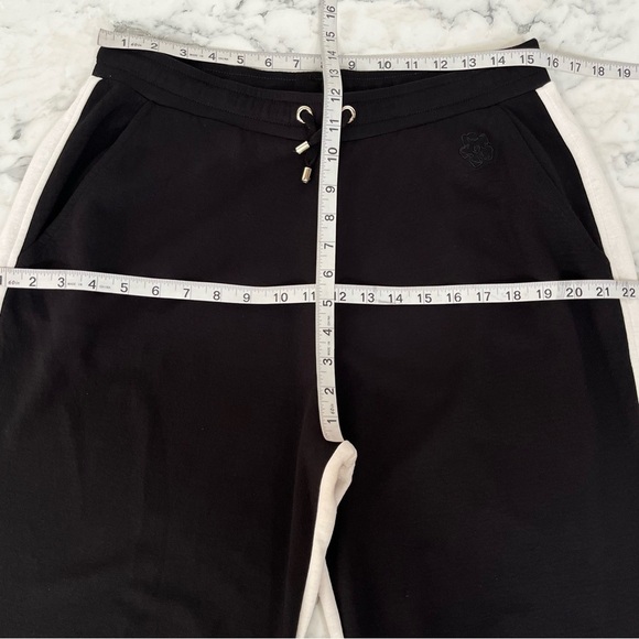 Ted Baker London Stephie Colorblock Cotton Blend Joggers in Black White 6/8 - Picture 7 of 12